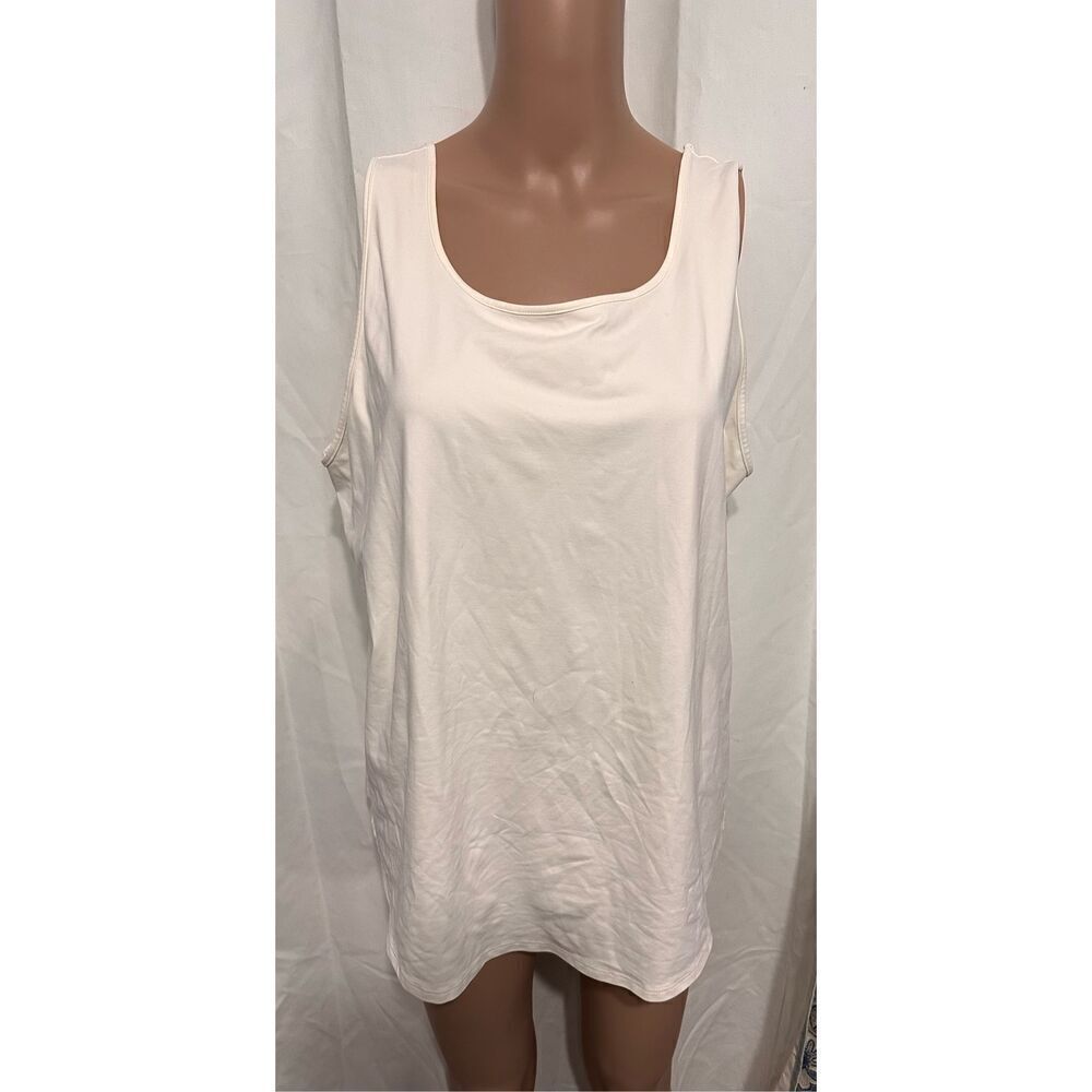 Chico's Sleveless Blouse PLUS SIZE 3 (large) EUC OFF WHITE CREAM COLORED